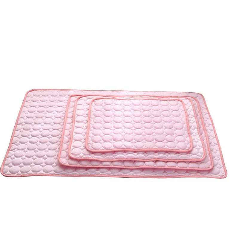 Ice Silk Self-Cooling Pet Mat for Dogs & Cats – Breathable Summer Cooling Pad