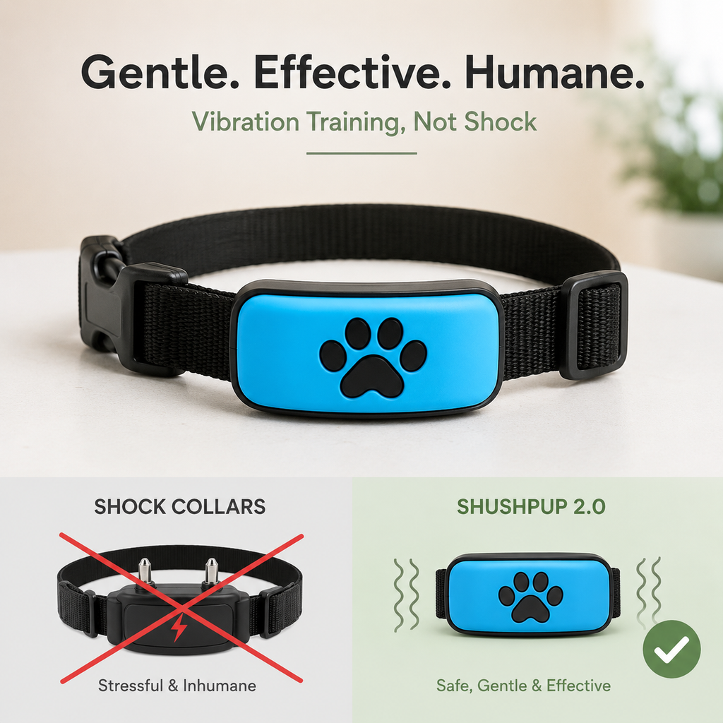 ShushPup 2.0 – Smart Waterproof 3-Mode Anti-Bark Collar