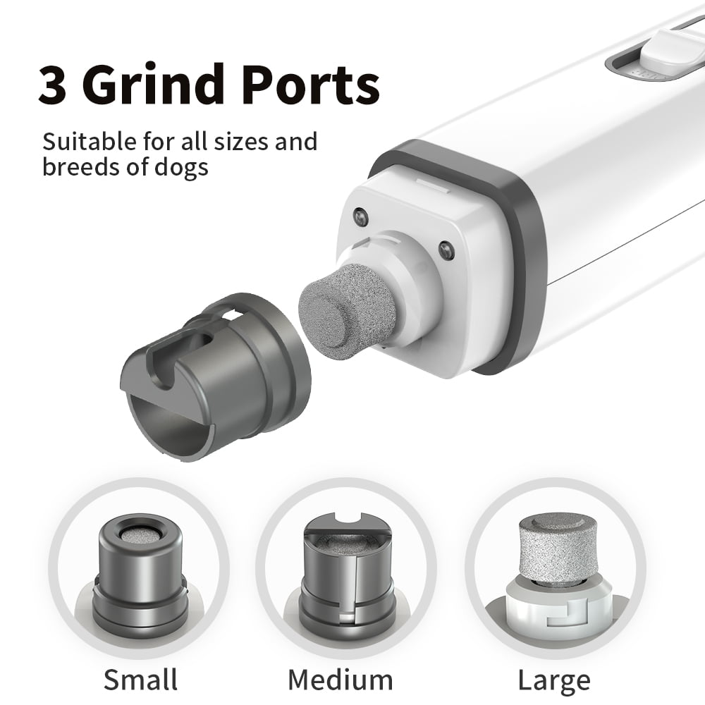Rechargeable LED Pet Nail Grinder – 2-Speed Trimmer for Dogs & Cats