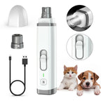 Rechargeable LED Pet Nail Grinder – 2-Speed Trimmer for Dogs & Cats