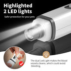 Rechargeable LED Pet Nail Grinder – 2-Speed Trimmer for Dogs & Cats