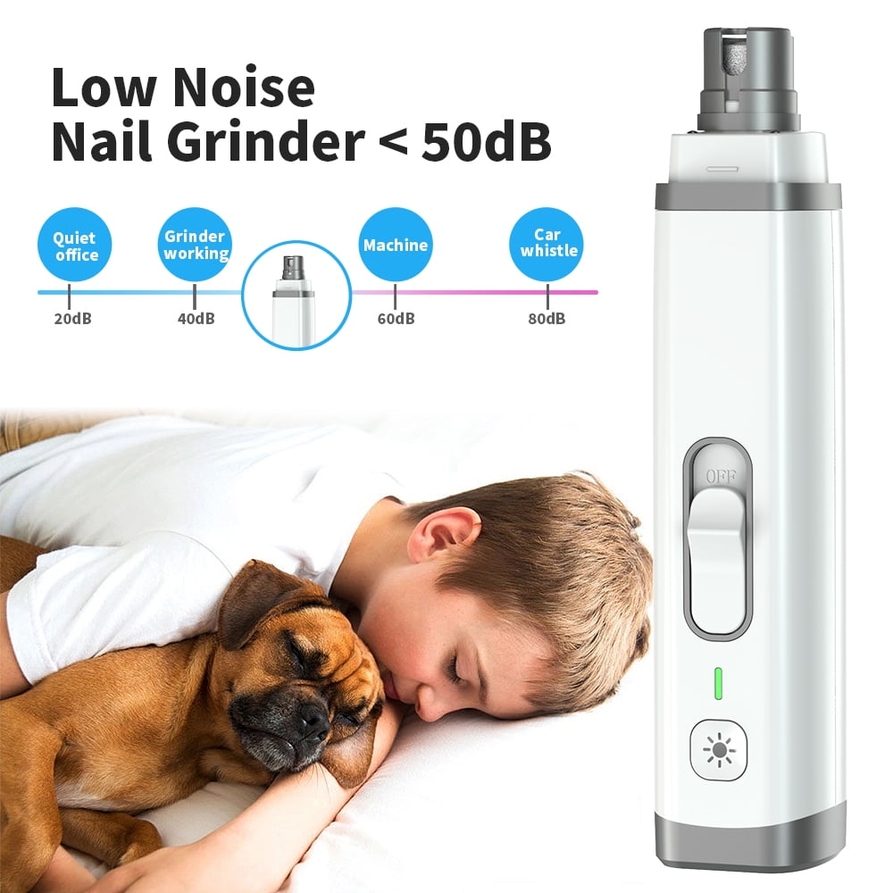 Rechargeable LED Pet Nail Grinder – 2-Speed Trimmer for Dogs & Cats